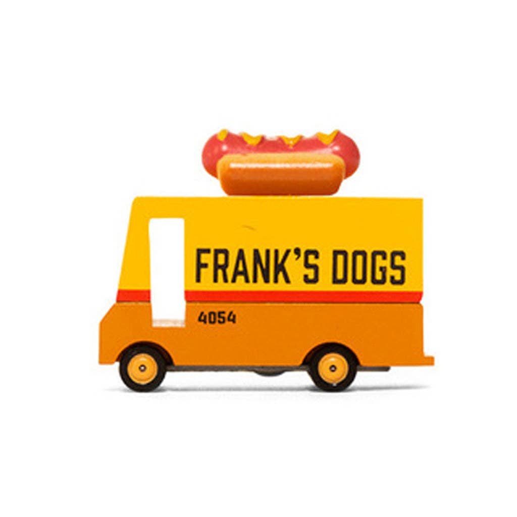 Candyvan - Hot Dog Van - Wooden Diecast Toy Car Candylab