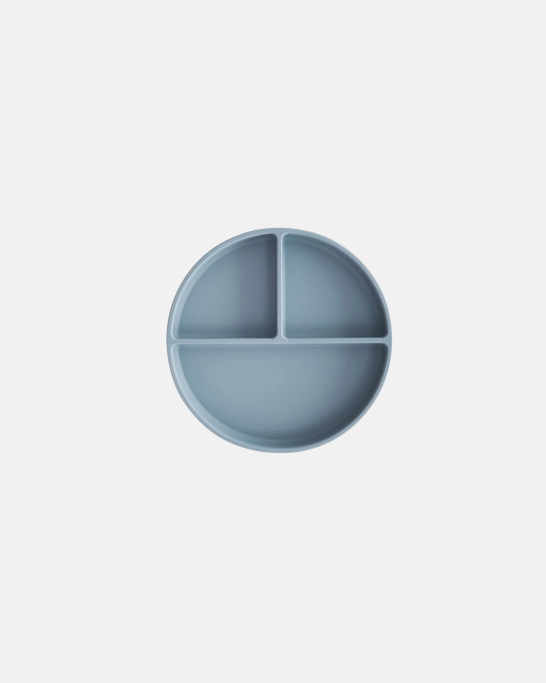Mushie Silicone Suction Plate in Cambridge Blue