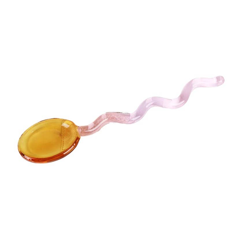 Ivore Group Coloured Glass Stirring Spoons in Various Colours