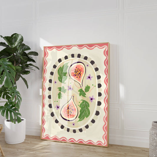 Kate Fox Botanical Fig Hand Drawn Art Print in A3