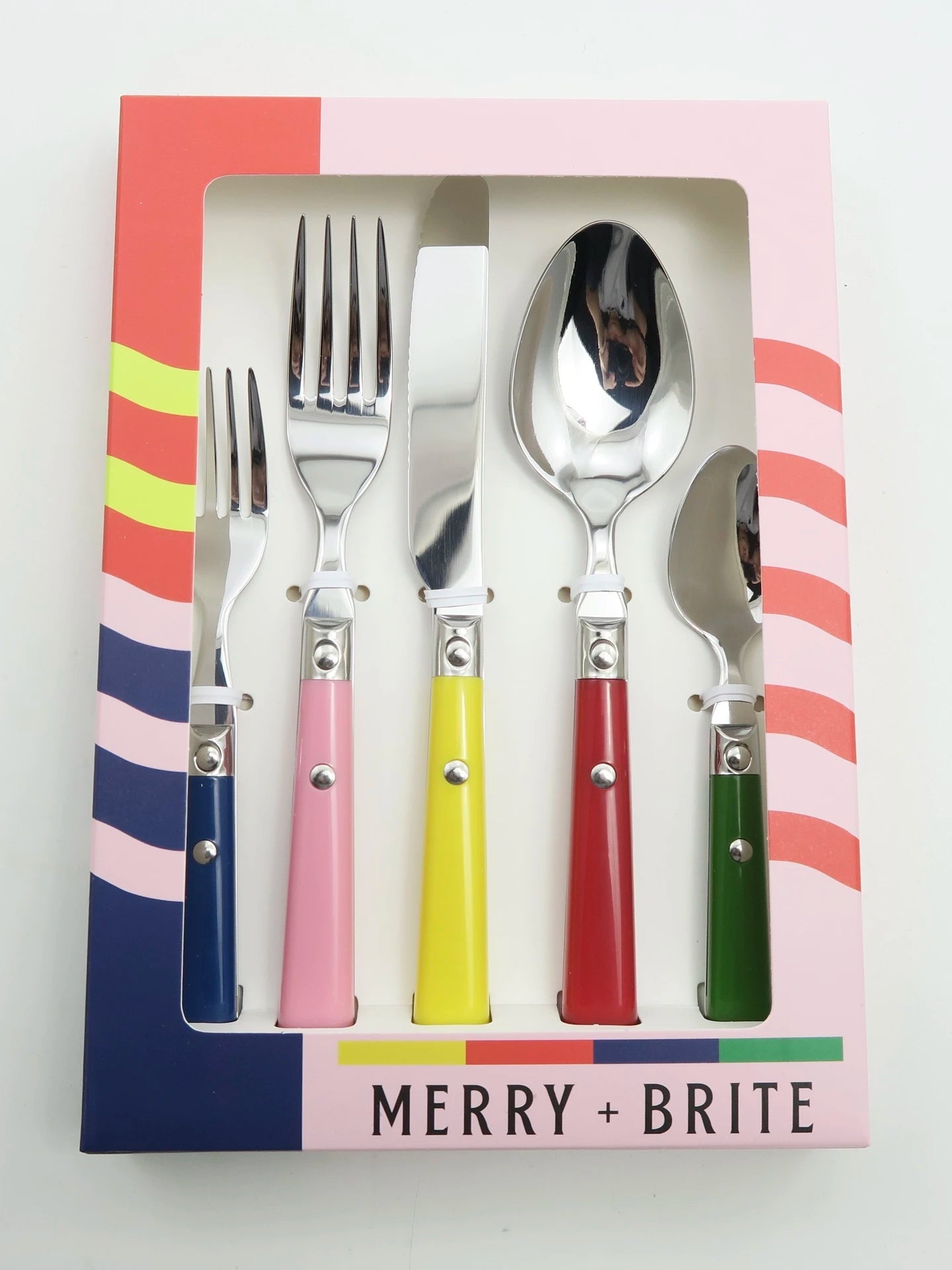 Merry and Bright Vintage Inspired Colourful Cutlery Individual
