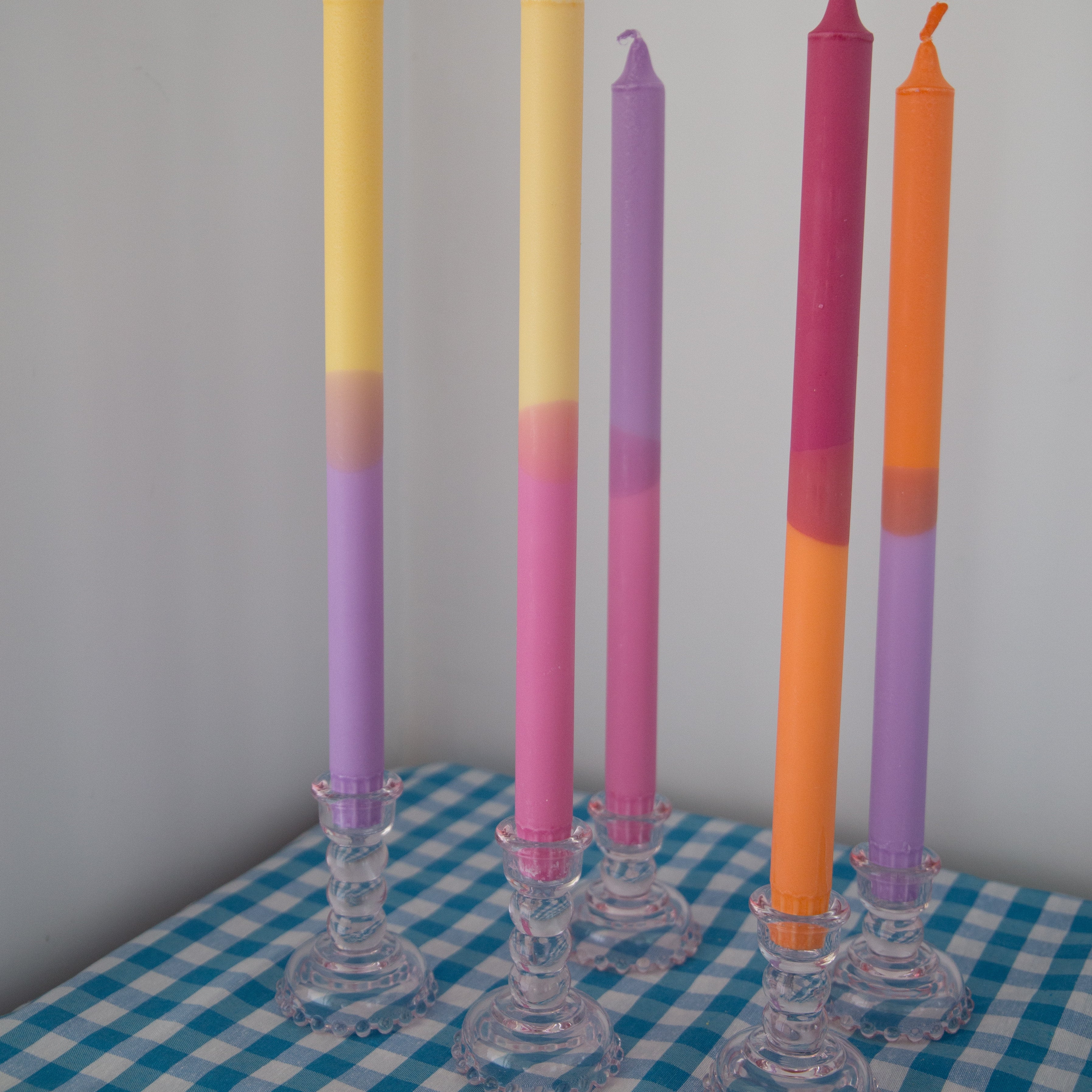 Nordtrice Rainbow 100% Natural Wax 30cm Long Taper Candles