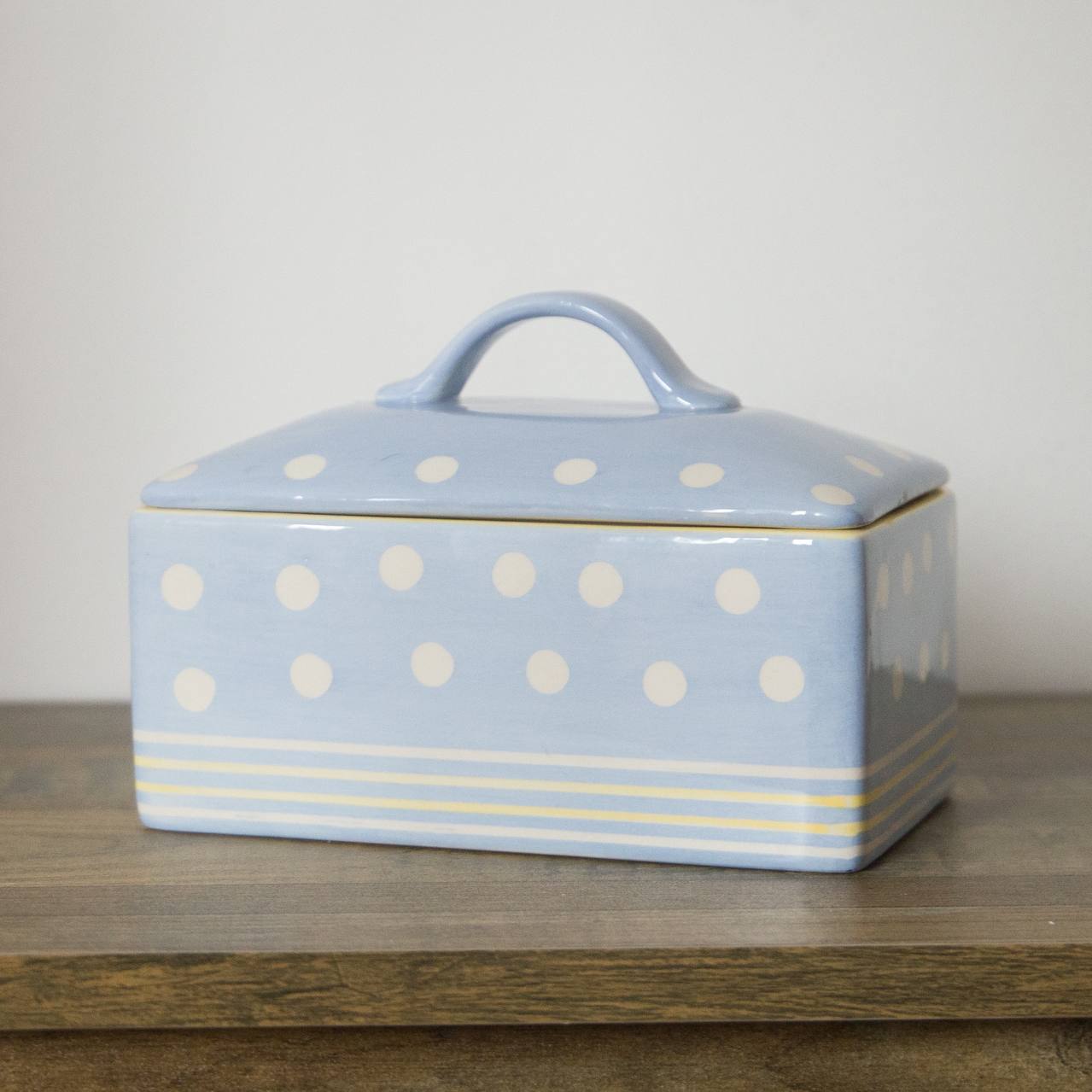 Vintage and Preloved Butter Box in Blue