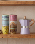 Colourful Coffee Percolator and Stove Top Pot in Lilac