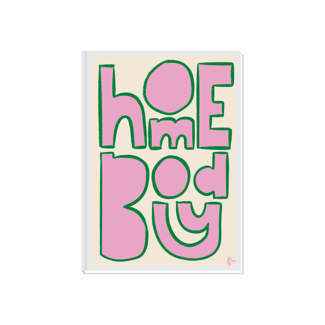 Peak Prints Homebody  Pink and Green Bright Bold Print Wall Art
