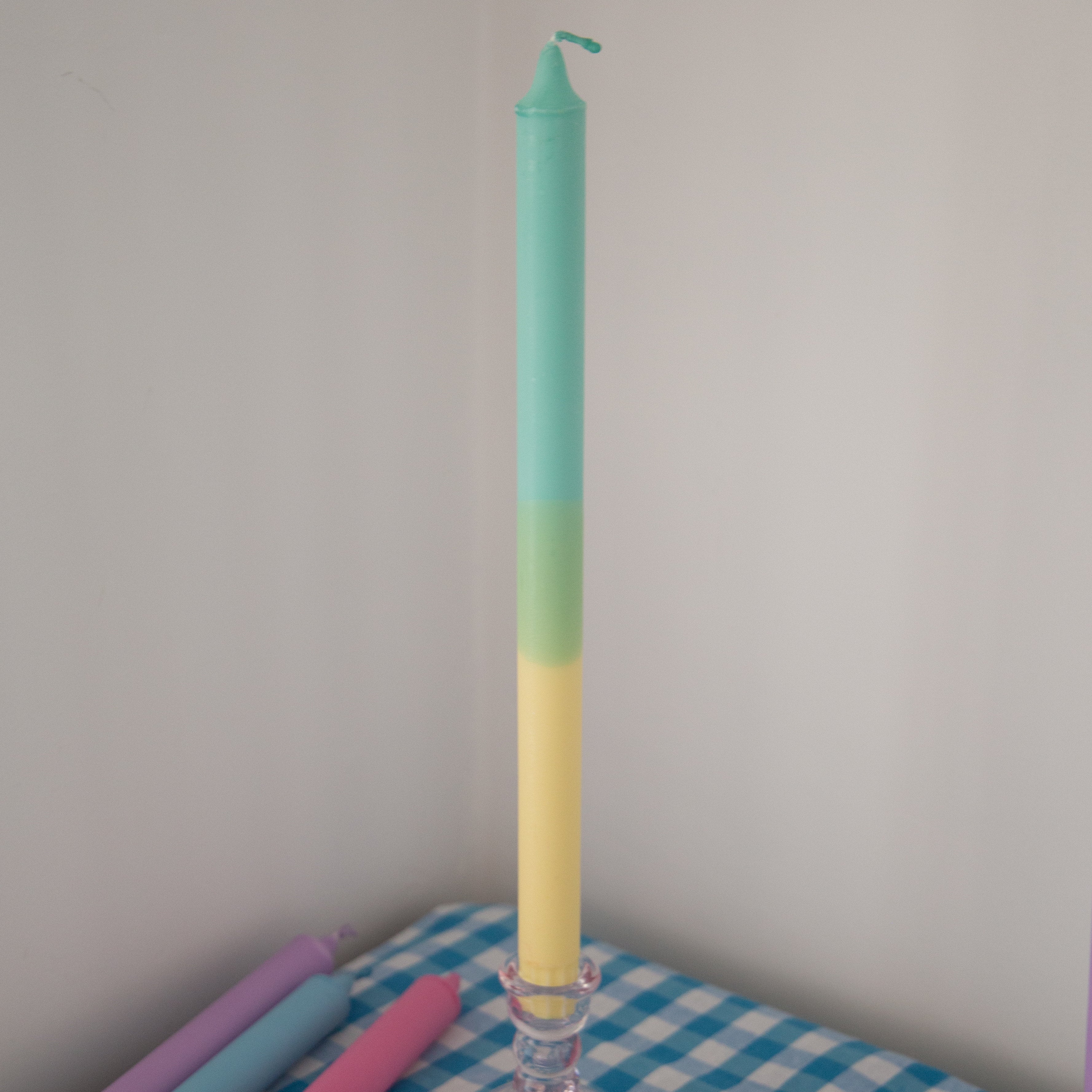 Nordtrice Rainbow 100% Natural Wax 30cm Long Taper Candles