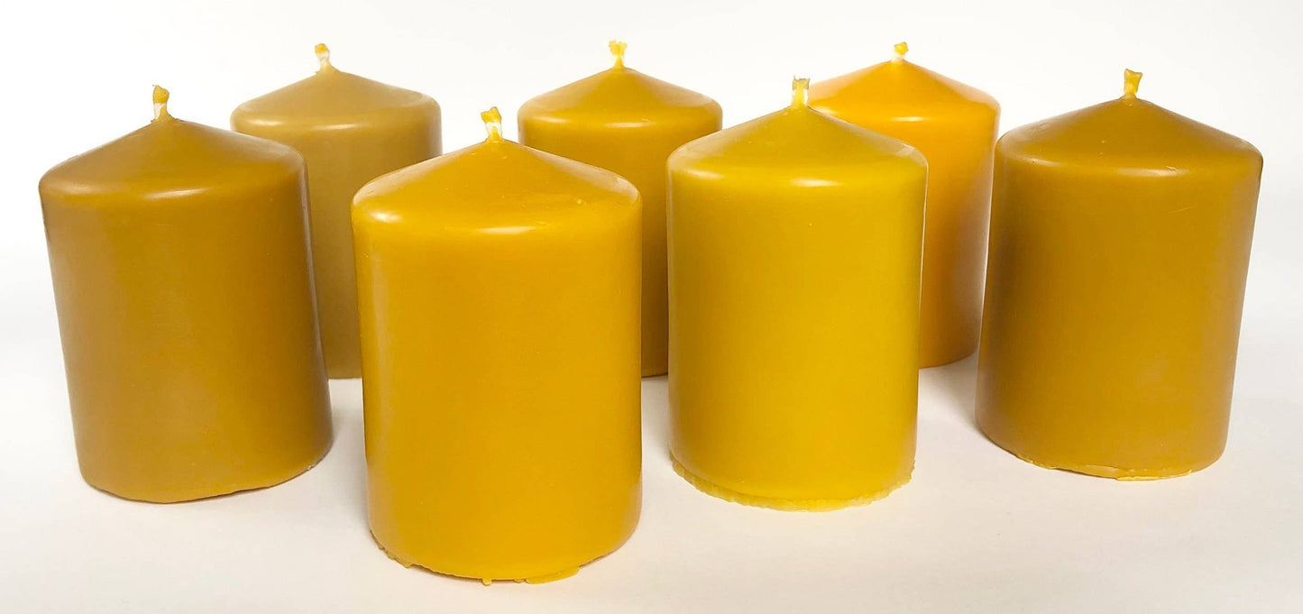 Five Bee's Yard 100% Natural Beeswax Pillar Candle