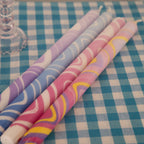 Nordtrice 100% Natural Wax Marble 30cm Long Taper Candles