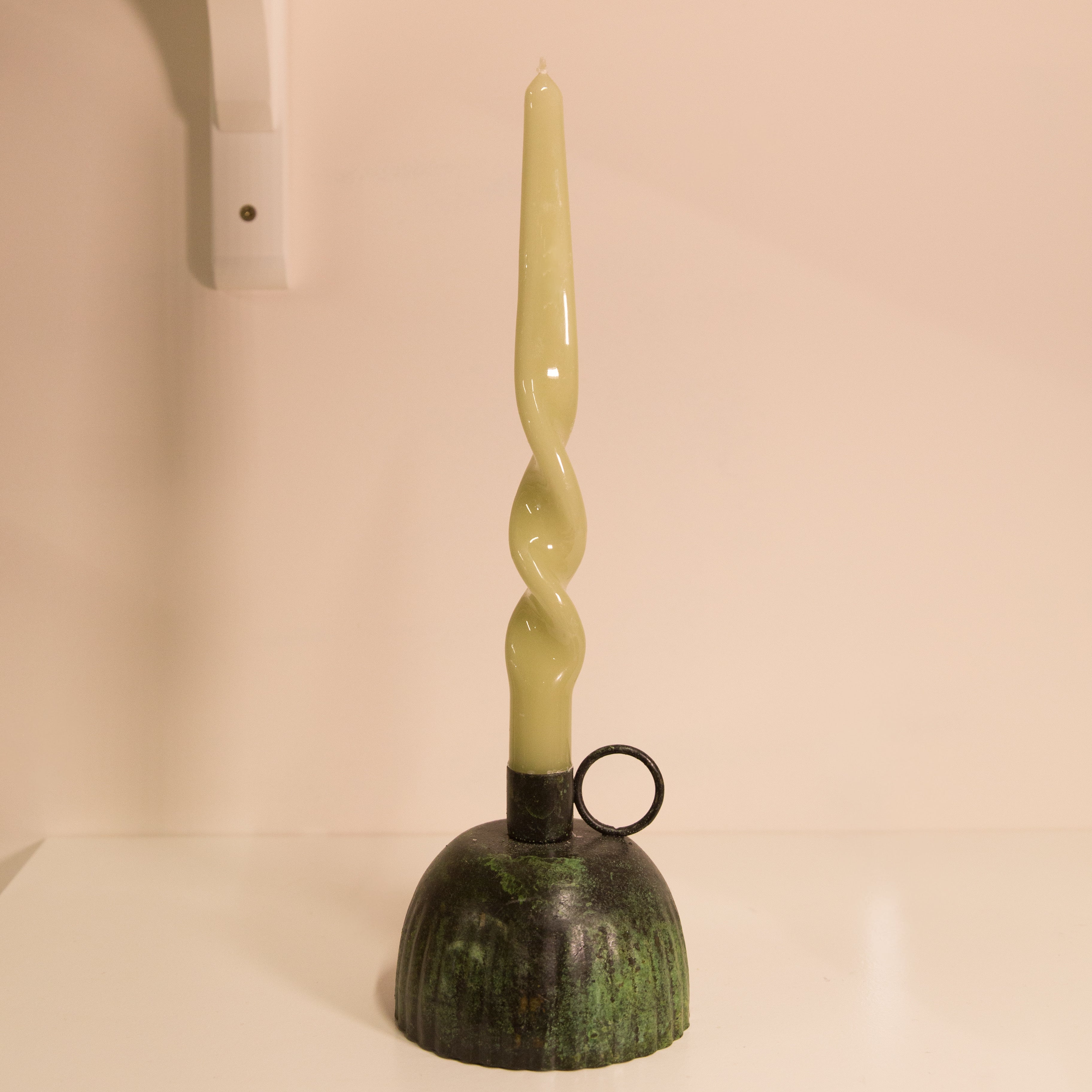 Maegen Soy Wax Twist Candle in Cornflower Blue or Leaf Green