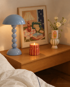 Paddywax Cabana Striped Ceramic Soy Candle in Spiced Apple