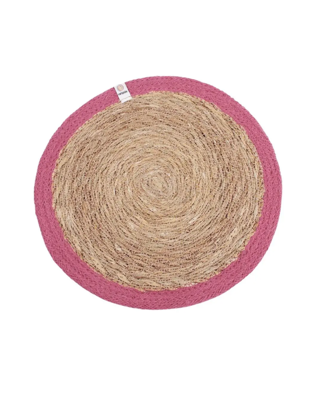 Green Pioneer Natural Jute Colourful Placemat in Pink