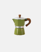 Colourful Coffee Percolator and Stove Top Pot in Green