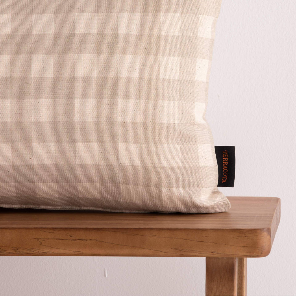 SG Hogar Gingham Cotton Cushion