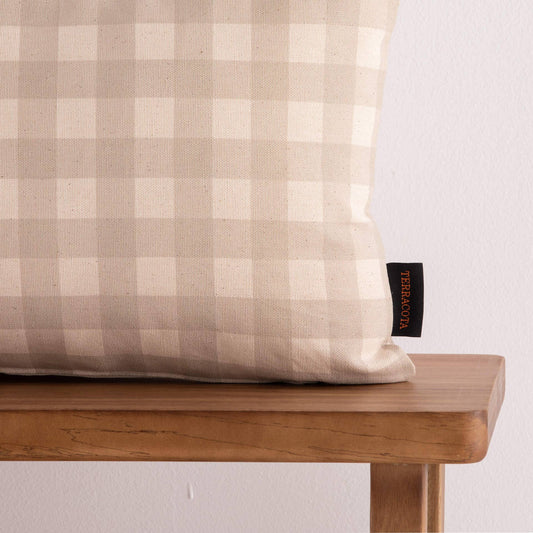SG Hogar Gingham Cotton Cushion
