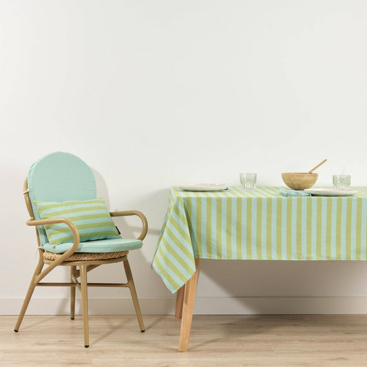 SG Hogar Jacquard Tablecloth in Pistachio and Turquoise