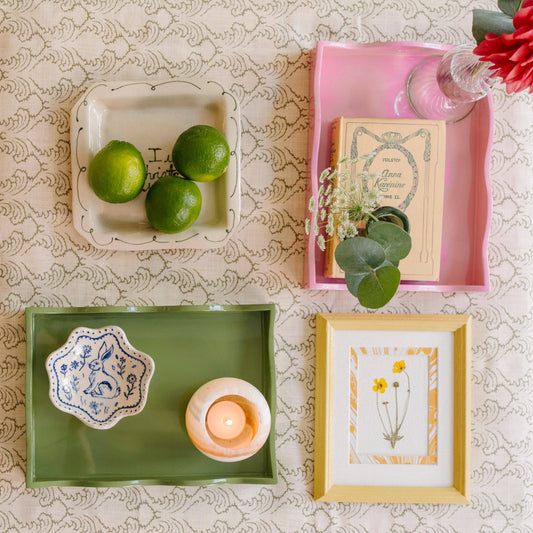 Domenica Marland The Mini Allegra Tray in Green or Pink