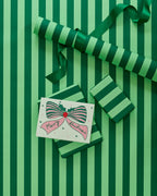 Heather Evelyn Classic Stripe Greens Gift Wrap