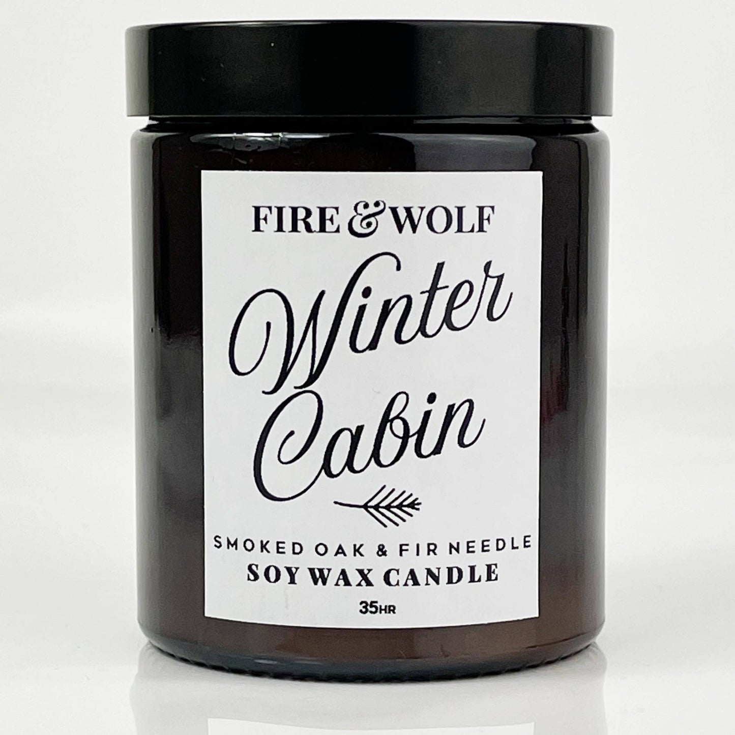 Fire & Wolf Soy Wax Christmas Winter Cabin Candle