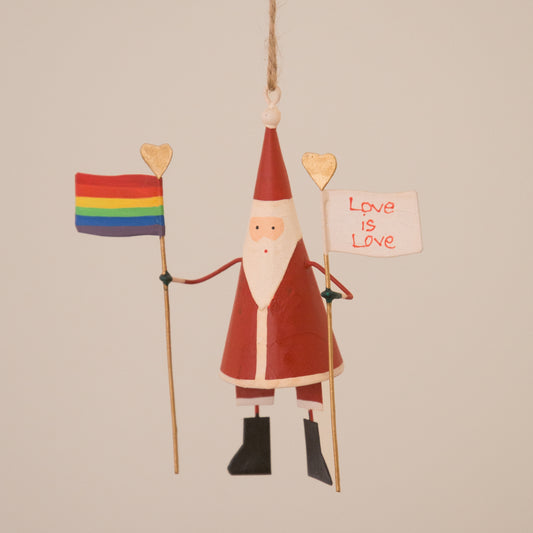 Shoeless Joe Love Is Love Santa Hanging Decoration