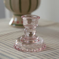 Bloomingville Dephia Glass Candle Holders in Pink in Various Sizes