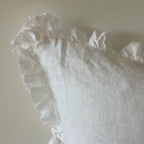 Ellenvale Ruffled Edge Hallie Cushion 53cm x 53cm in White