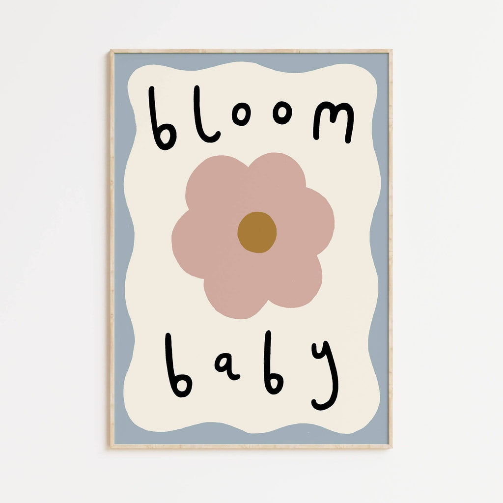 Kitty Makes Bloom Baby Wall Art Print in A4