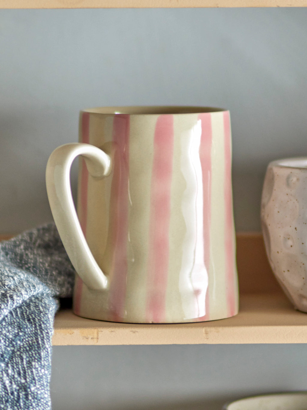 Bloomingville Begonia Striped Mug in Pink, Blue or Brown