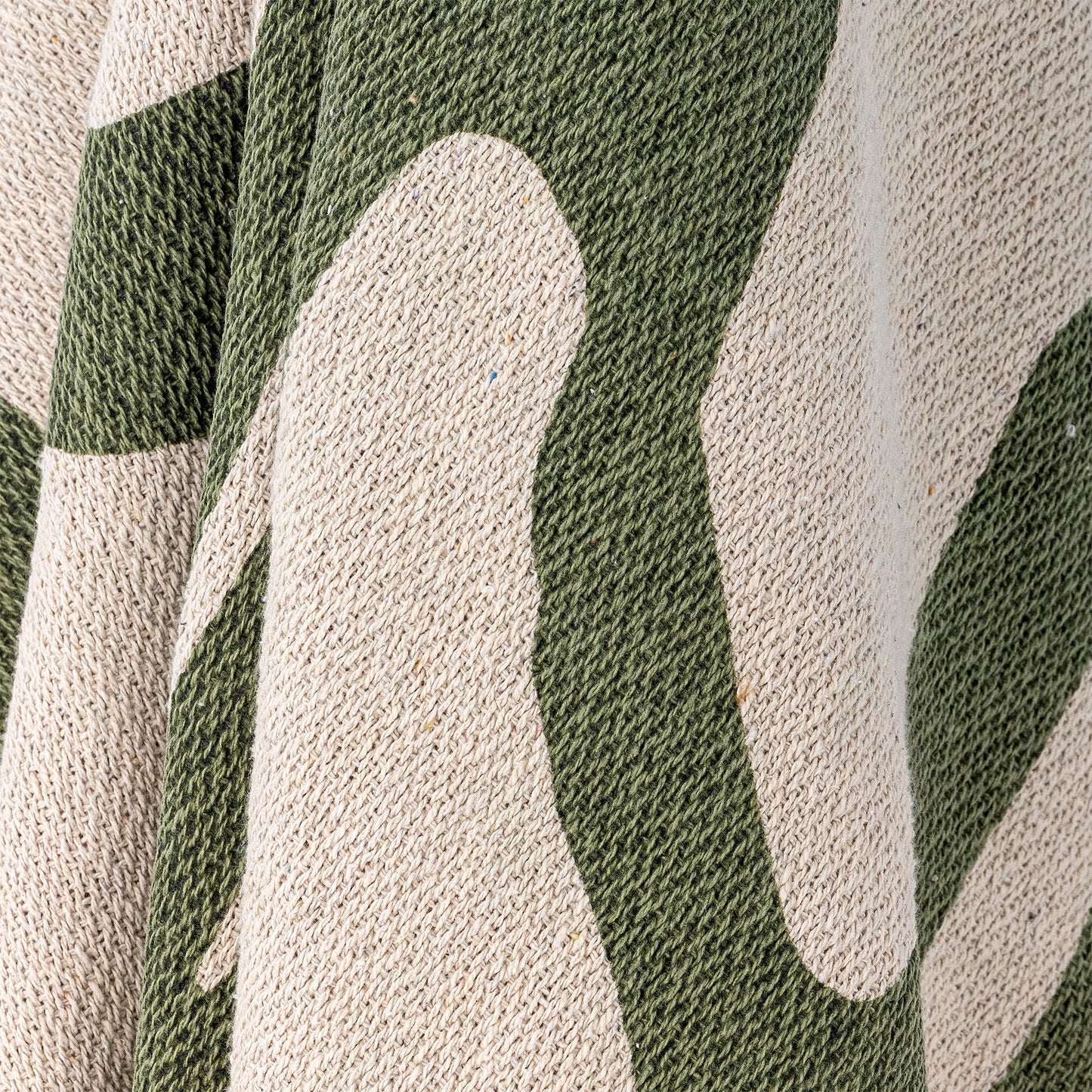 Bloomingville Green Recycled Cotton Throw