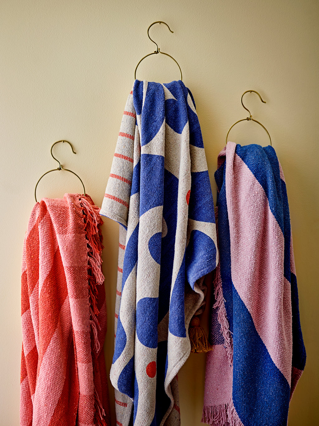 Bloomingville Frello Striped Recycled Cotton Throw Blanket