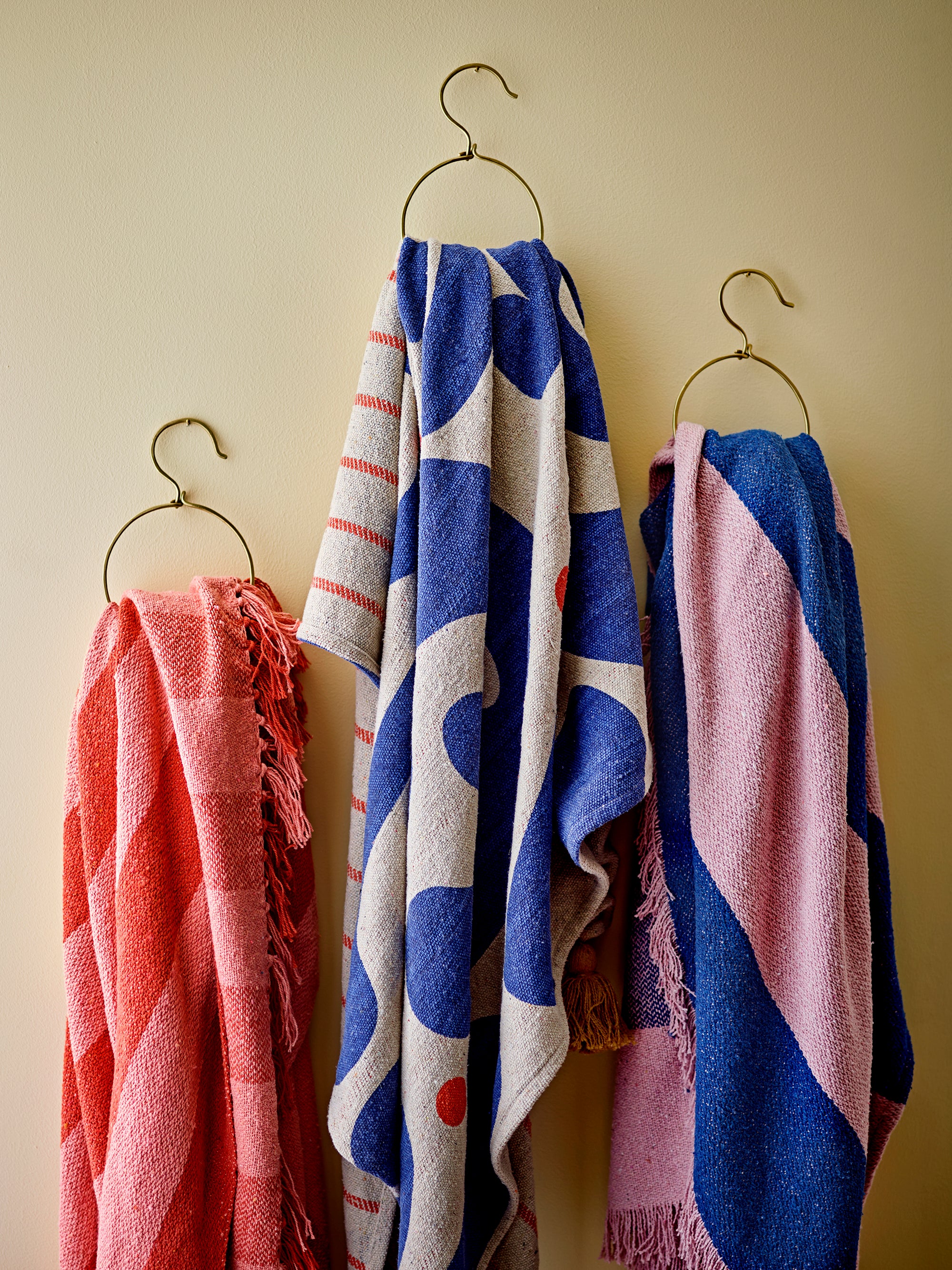 Bloomingville Frello Striped Recycled Cotton Throw Blanket