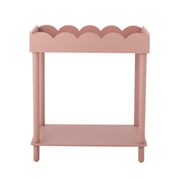 Bloomingville Isola Scalloped Edged Side Table Pink