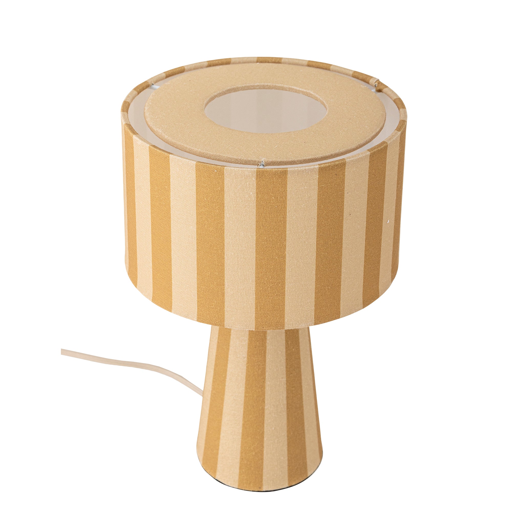 Bloomingville Yellow Stripe Linen Emmie Table Lamp