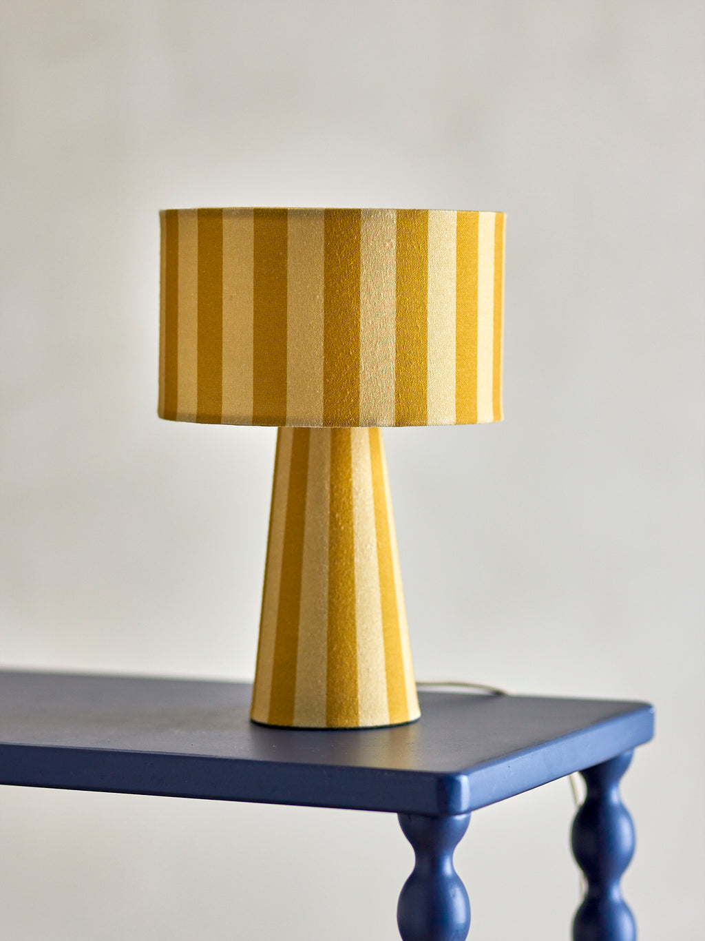Bloomingville Yellow Stripe Linen Emmie Table Lamp