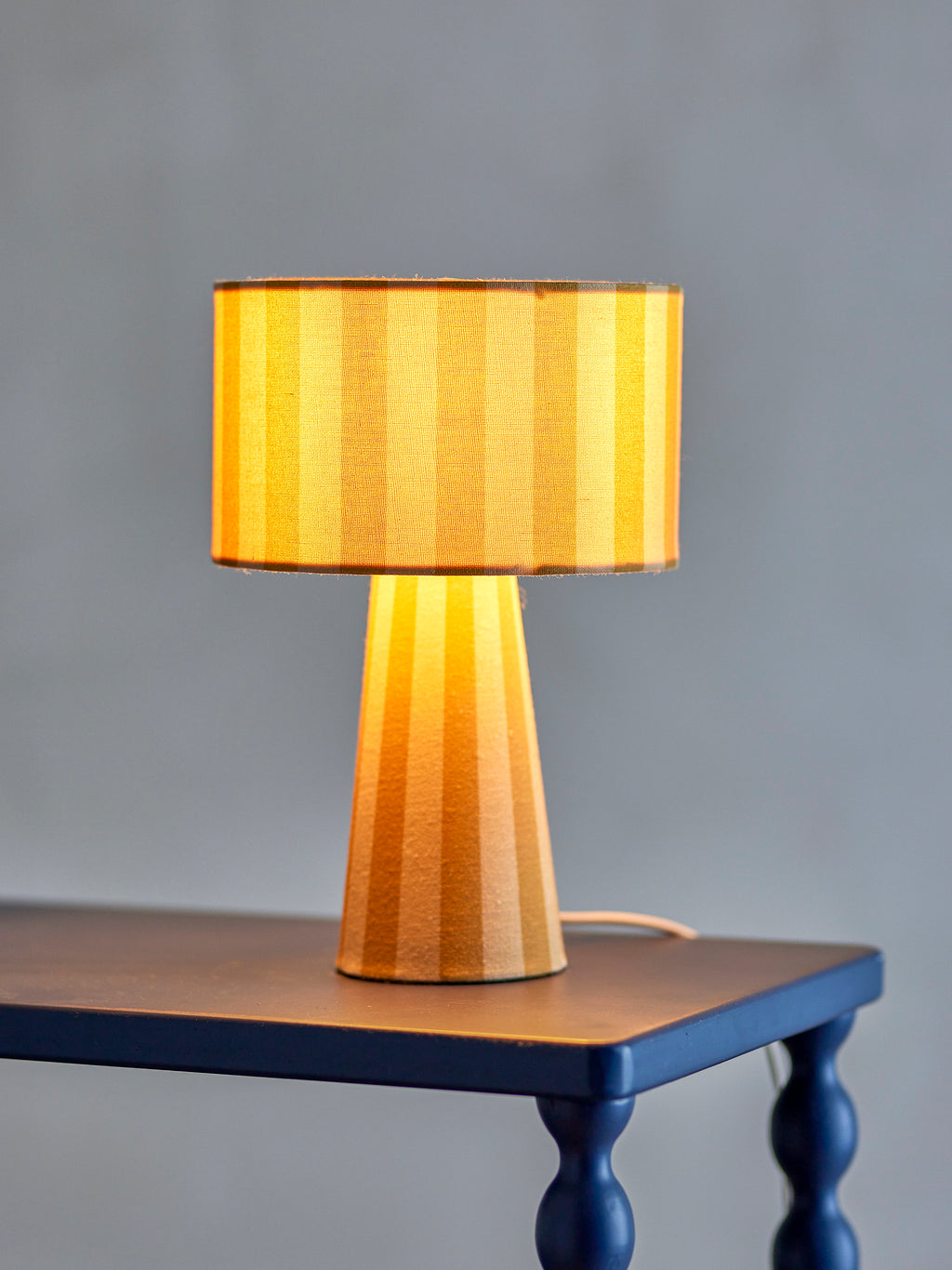 Bloomingville Yellow Stripe Linen Emmie Table Lamp
