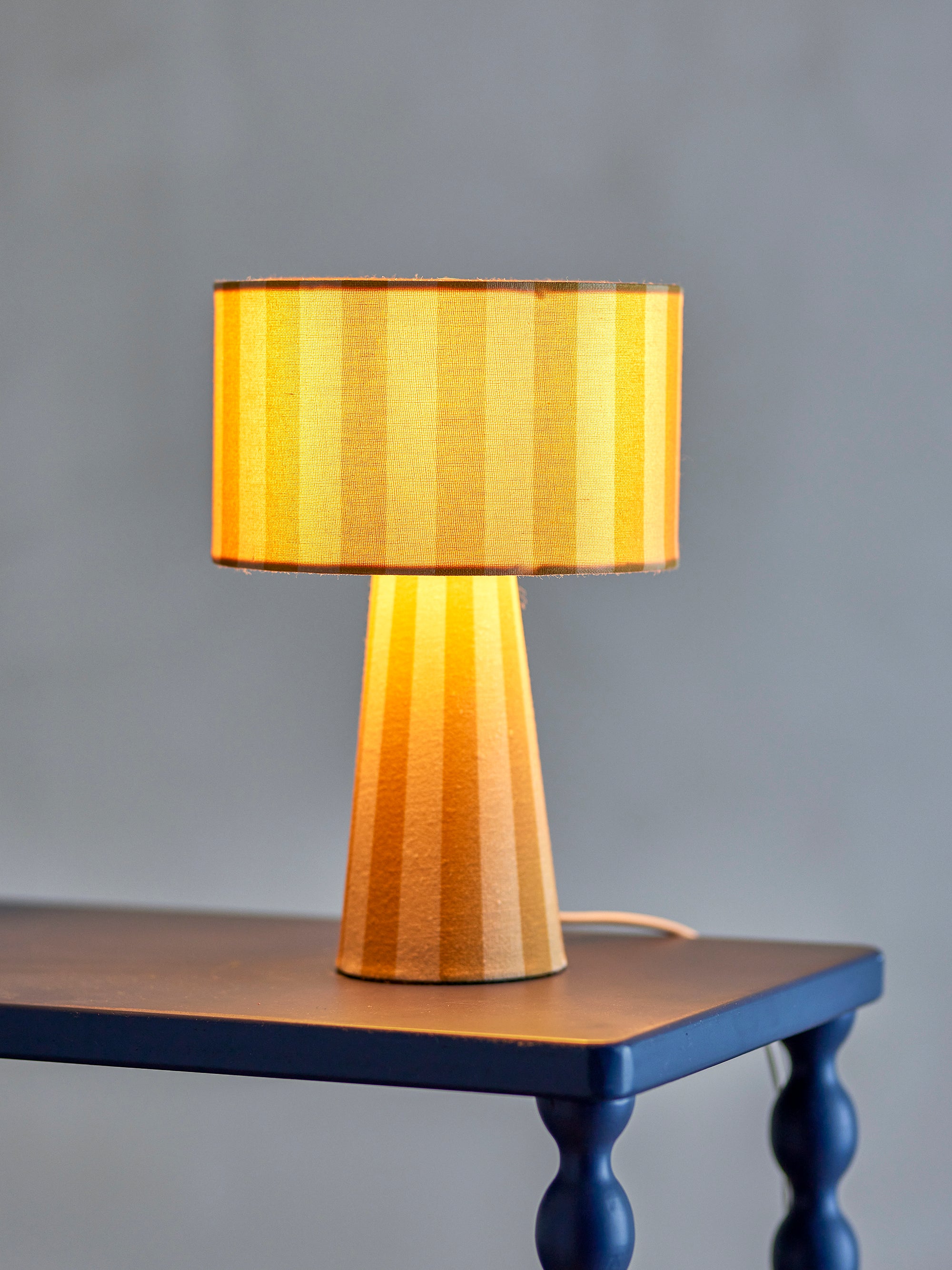 Bloomingville Yellow Stripe Linen Emmie Table Lamp