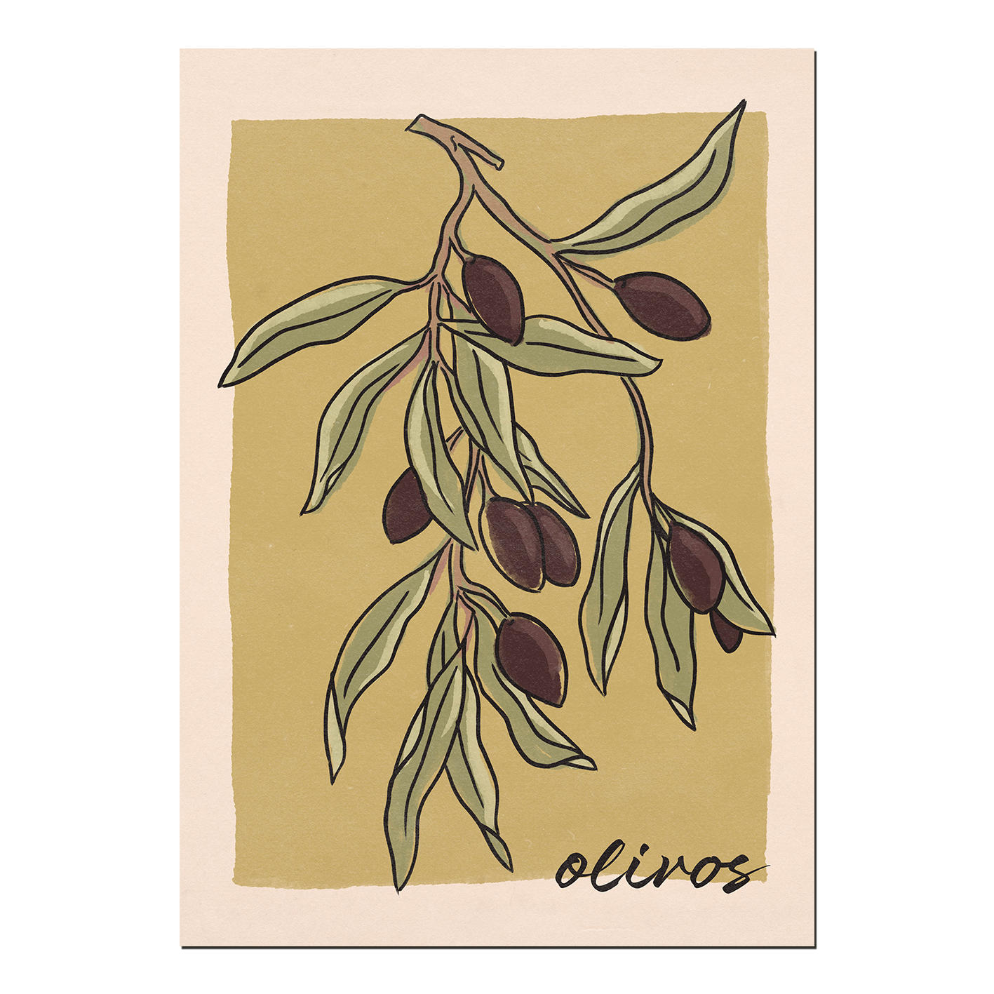 Cai and Jo 'Olivos' Wall Art Print