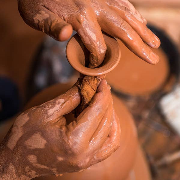 Roca Caus Traditional Candle Holder in Dark Green