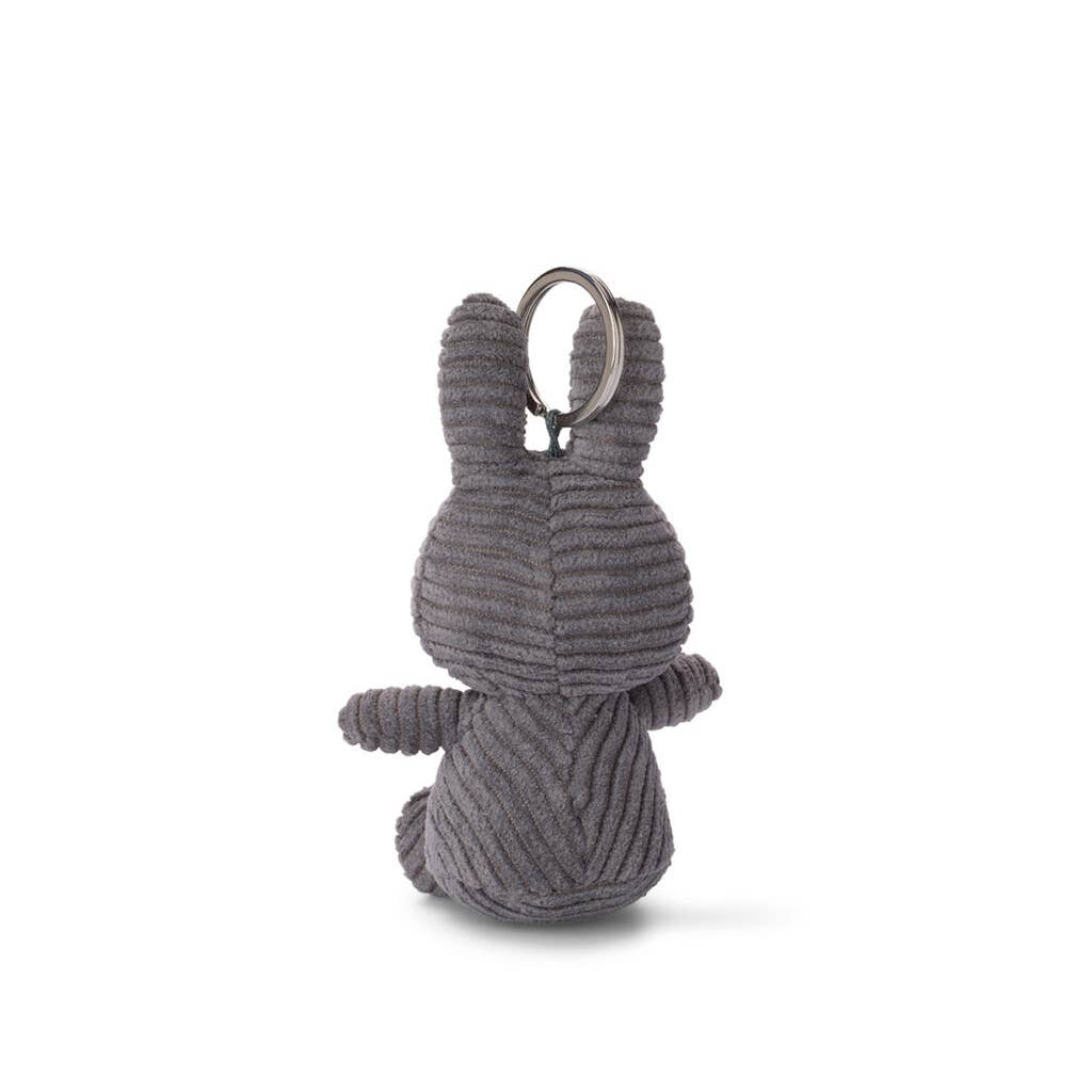Miffy Keyring Corduroy ECO Grey