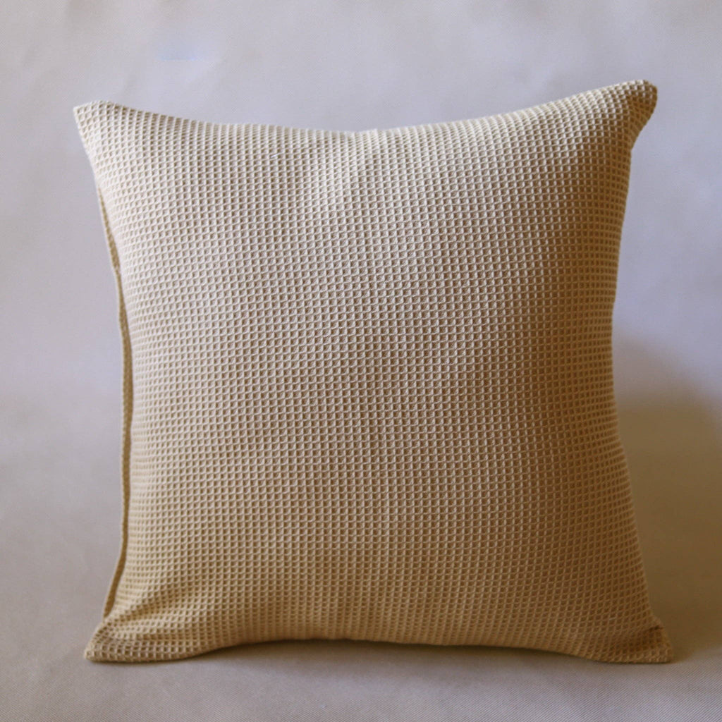 Chickidee Organic Waffle Cushion/Duck Feather Inner - Toast