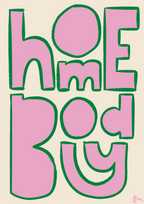 Peak Prints Homebody  Pink and Green Bright Bold Print Wall Art