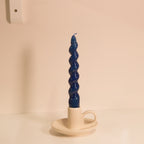 Maegen Spiral Soy Wax Candle in Tangerine or Navy