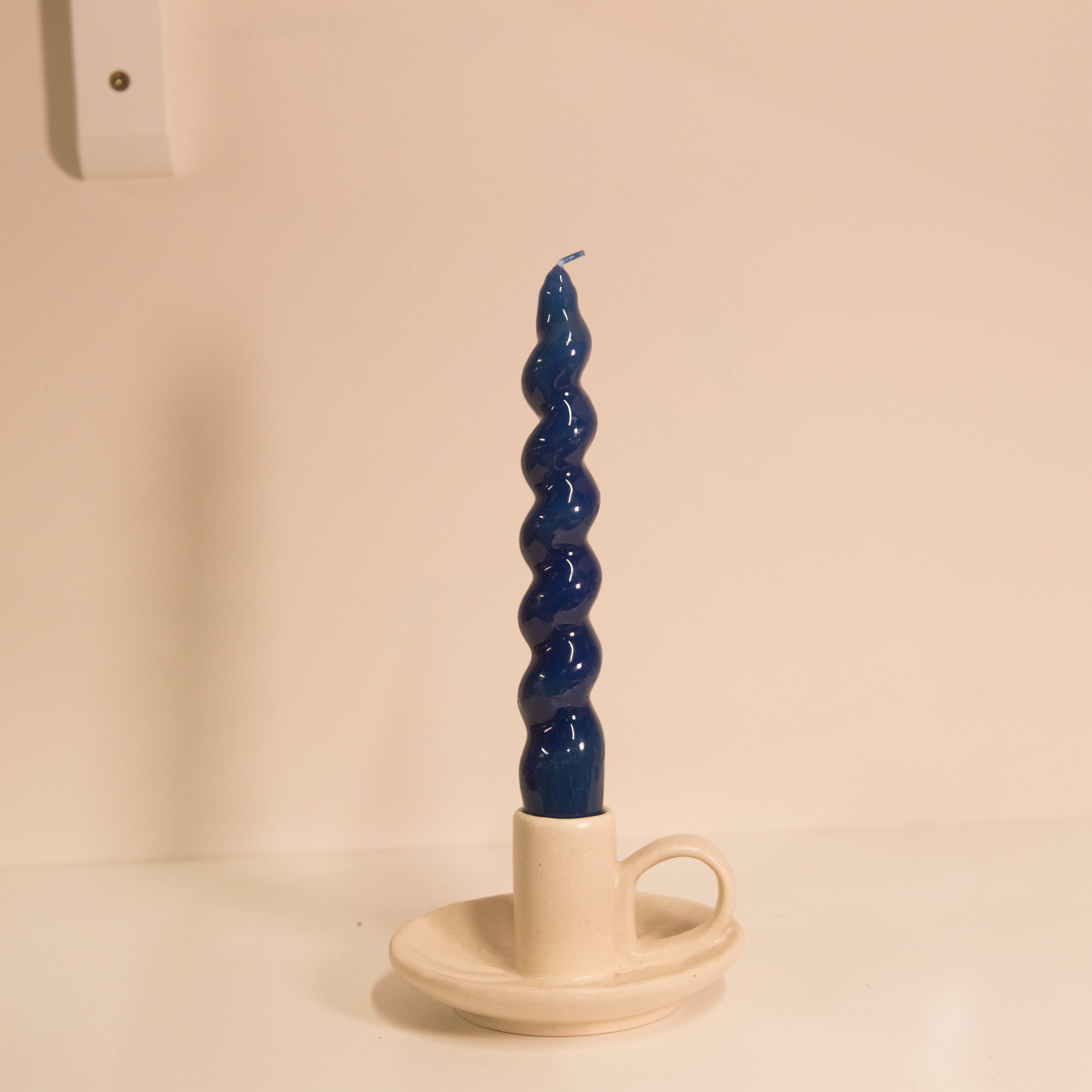 Maegen Spiral Soy Wax Candle in Tangerine or Navy