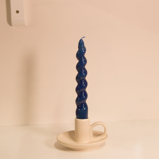 Maegen Spiral Soy Wax Candle in Tangerine or Navy