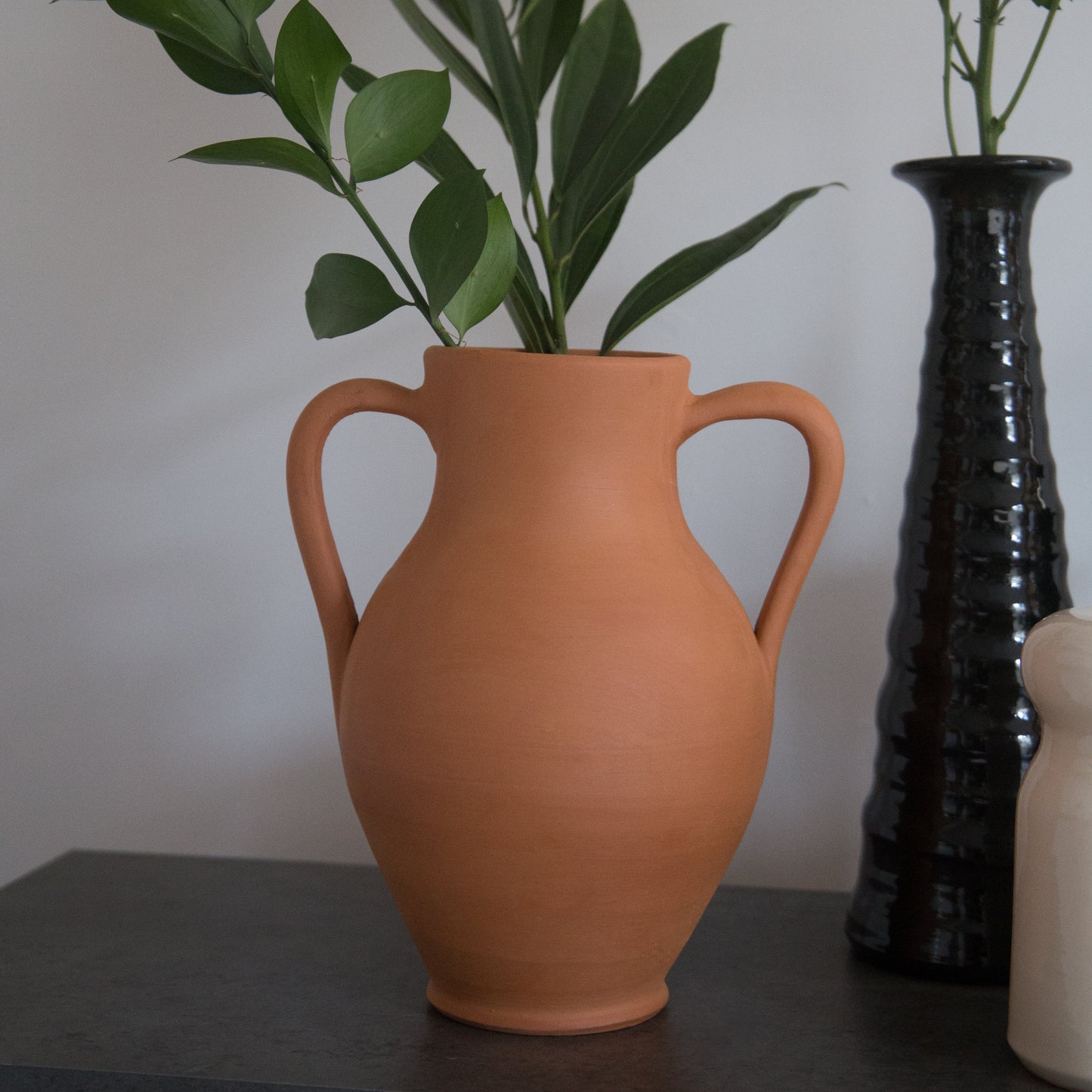 Roca Caus Handmade Vase in Terracotta