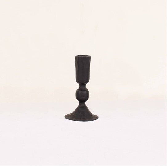 Black 100% iron candle holder individual product shot from independant brand 