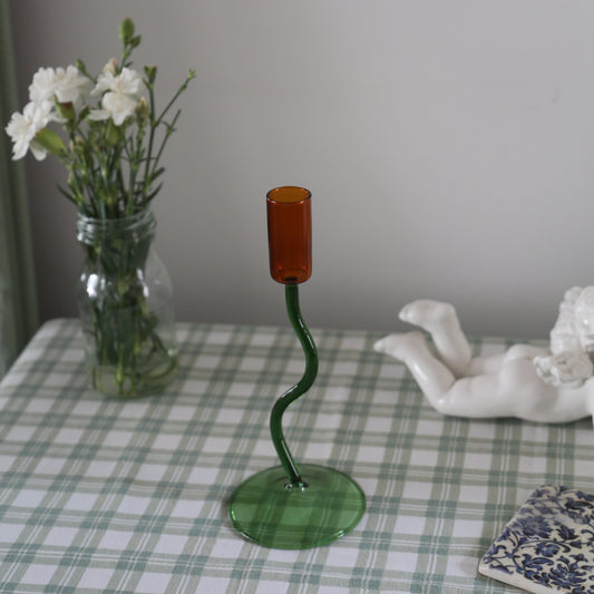 green-glass-candle-holder