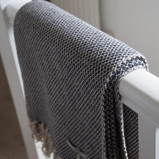 Bloomingville-Barry-Recycled-Cotton-Throw-blue