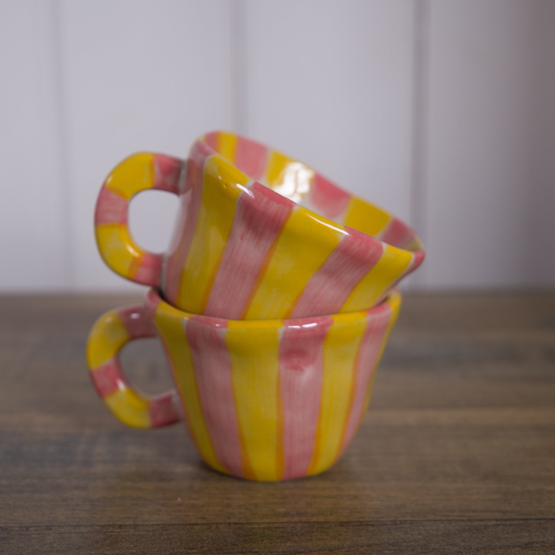 striped esspresso mug
