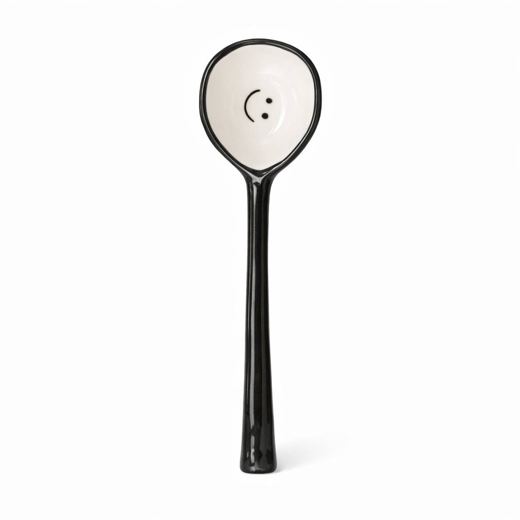 Homerly Ceramic Long Handle Soup Spoon