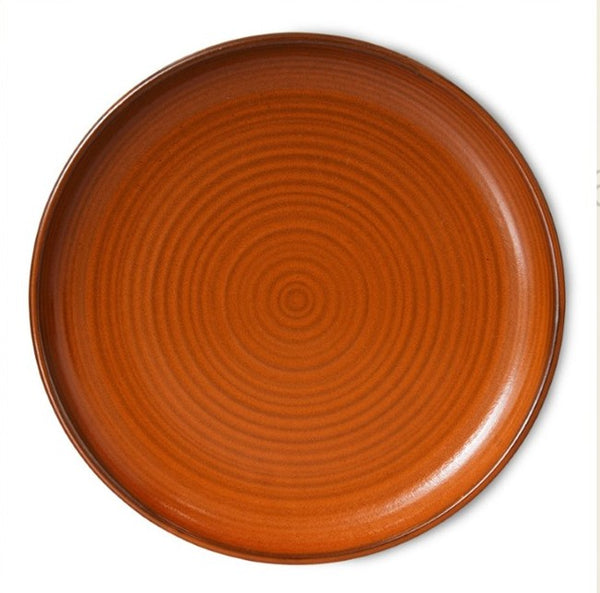 HKLIVING Chef Ceramics: Dinner Plate in Burnt Orange